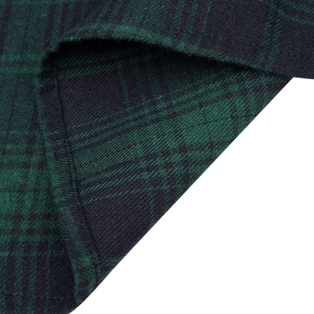 imageAlimens ampamp Gentle Mens Button Down Regular Fit Long Sleeve Plaid Flannel Casual ShirtsGreen Navy Plaid