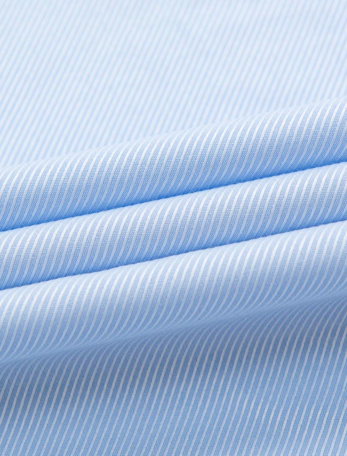 imageAlimens ampamp Gentle Mens Dress Shirts French Cuff Long Sleeve Regular Fit Formal Tuxedo Cufflinks ShirtTwilled Blue