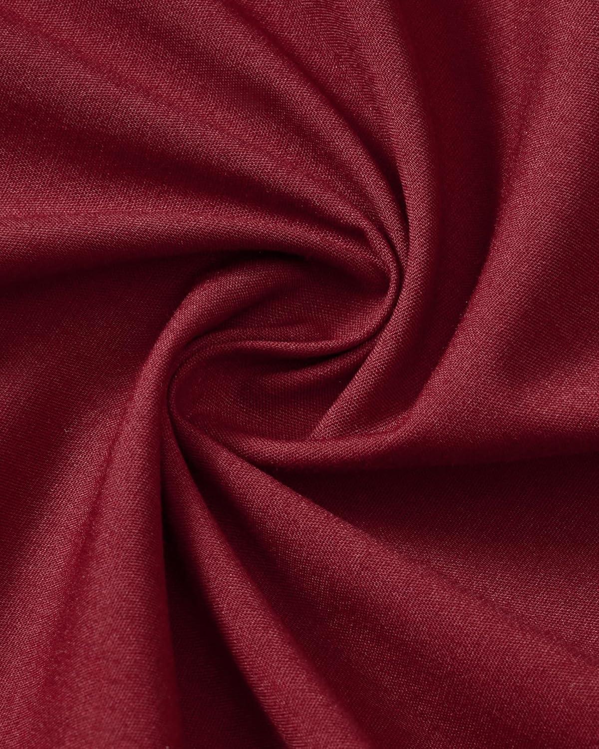 imageAlimens ampamp Gentle Mens Dress Shirts Long Sleeve Stretch Wrinkle Free Business Casual Button Down ShirtBurgundy