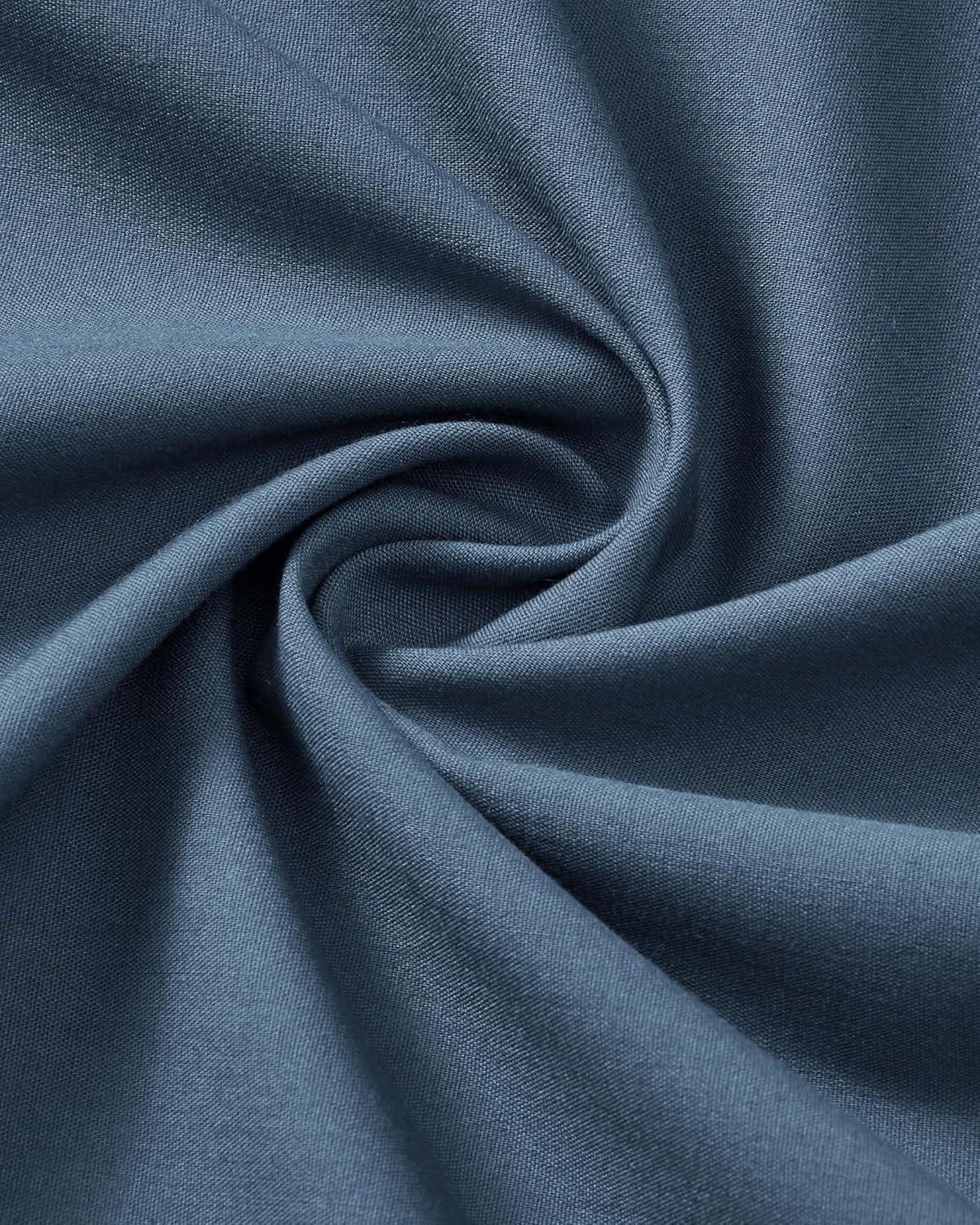 imageAlimens ampamp Gentle Mens Dress Shirts Long Sleeve Stretch Wrinkle Free Business Casual Button Down ShirtDusty Blue