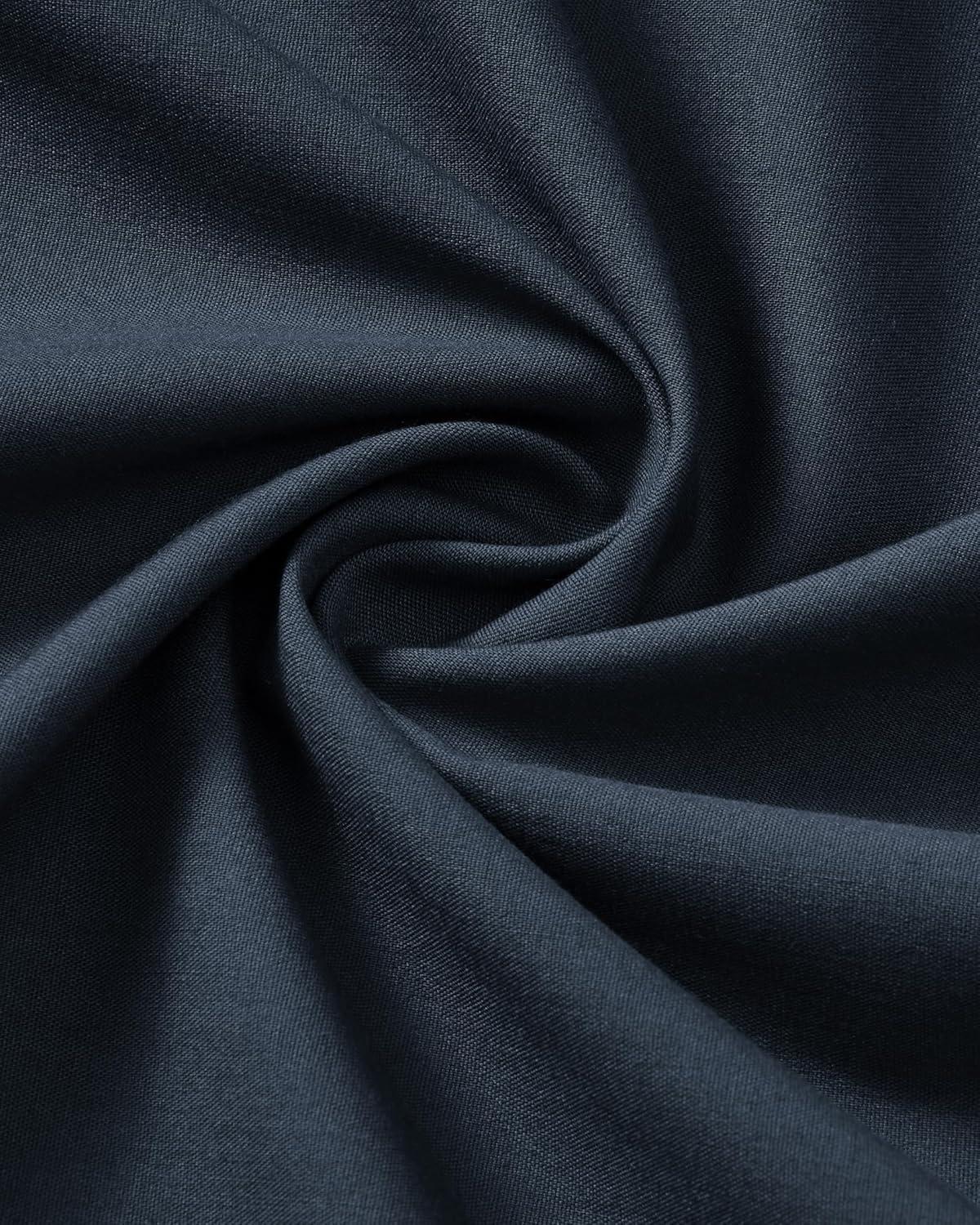 imageAlimens ampamp Gentle Mens Dress Shirts Long Sleeve Stretch Wrinkle Free Business Casual Button Down ShirtNavy Blue