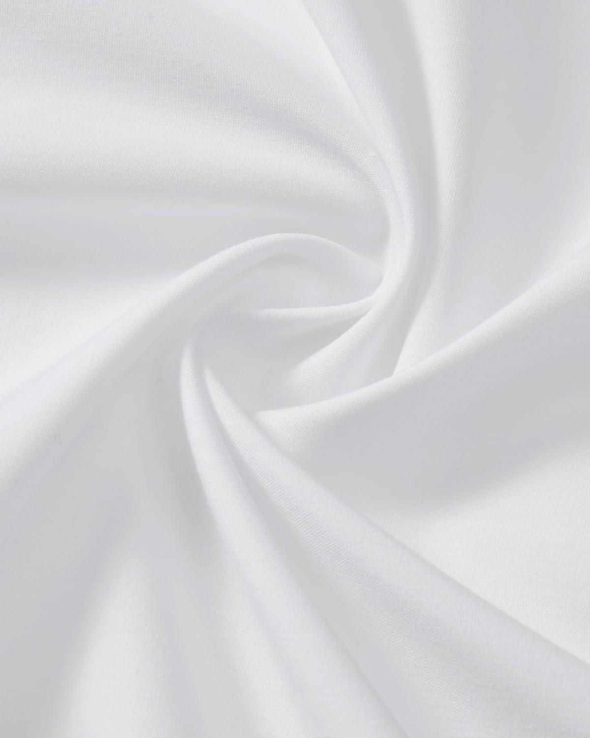 imageAlimens ampamp Gentle Mens Dress Shirts Long Sleeve Stretch Wrinkle Free Business Casual Button Down ShirtWhite