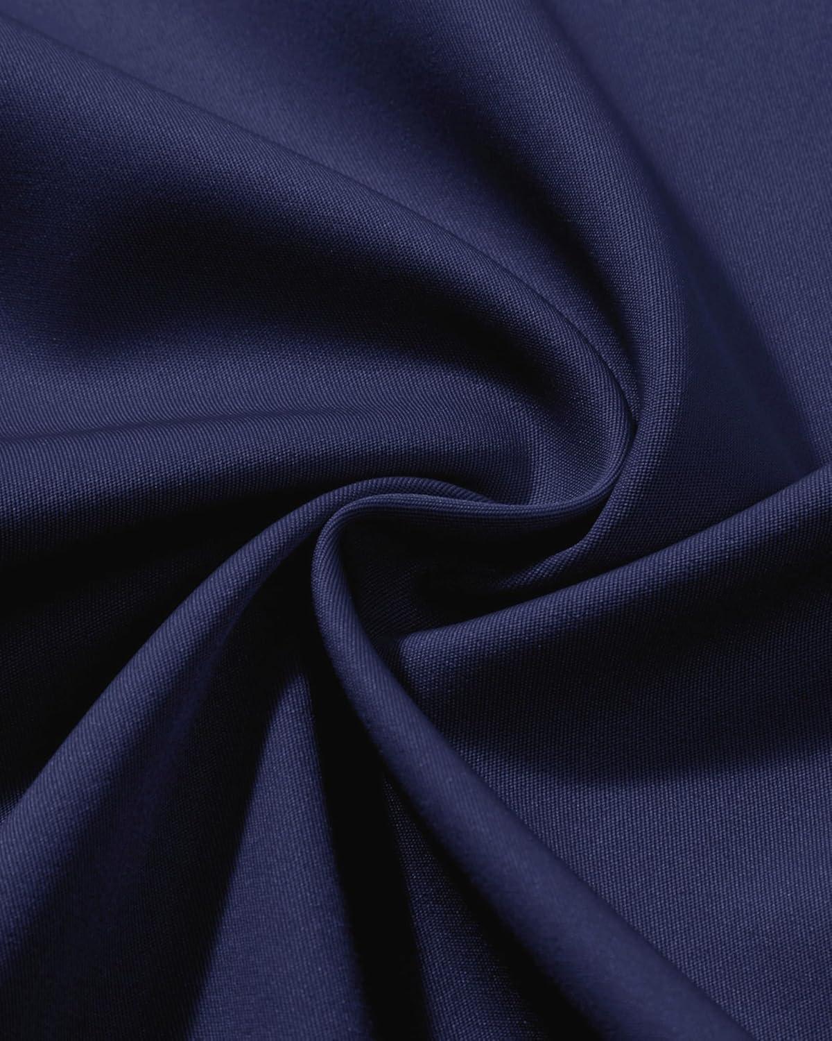 imageAlimens ampamp Gentle Mens Dress Shirts Long Sleeve Wrinkle Free Stretch Business Casual Wedding Button Down ShirtNavy Blue