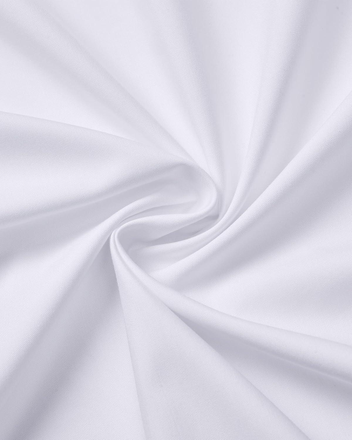 imageAlimens ampamp Gentle Mens Dress Shirts Long Sleeve Wrinkle Free Stretch Business Casual Wedding Button Down ShirtWhite