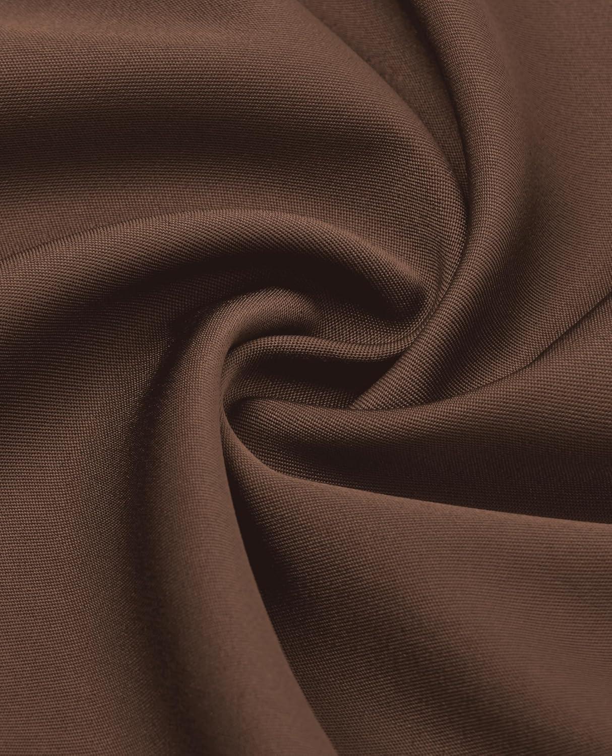 imageAlimens ampamp Gentle Mens Dress Shirts Long Sleeve WrinkleFree Business Casual Button Down ShirtBrown