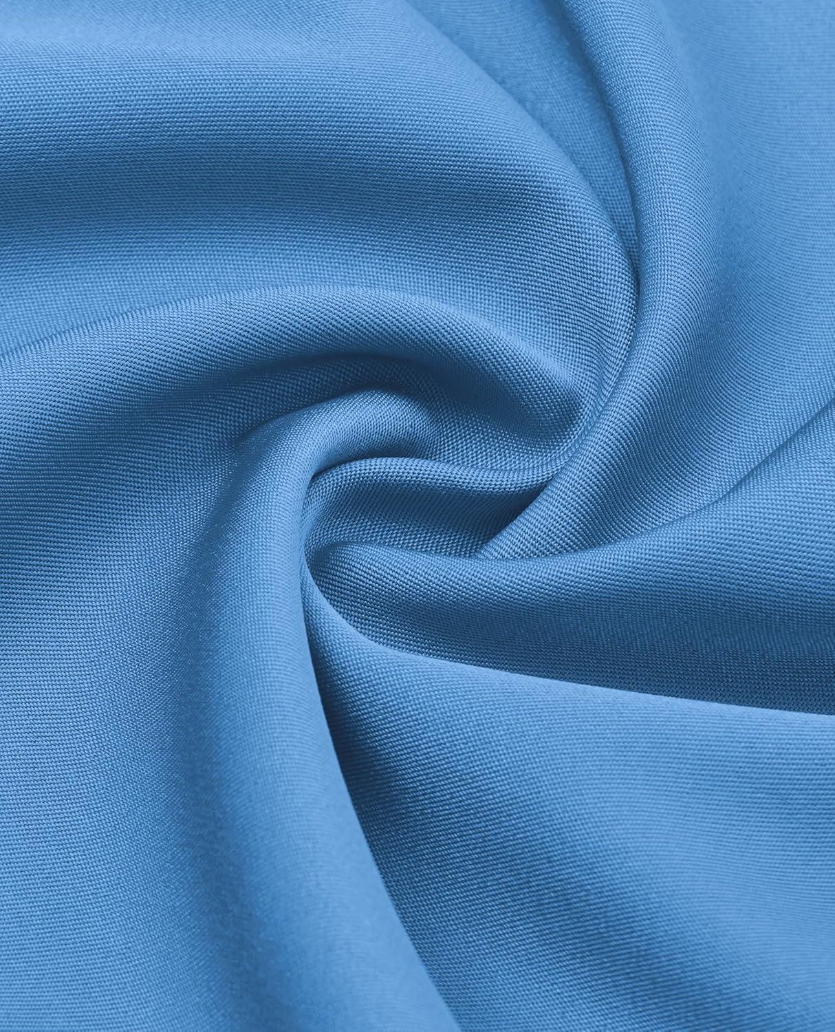 imageAlimens ampamp Gentle Mens Dress Shirts Long Sleeve WrinkleFree Business Casual Button Down ShirtMisty Blue