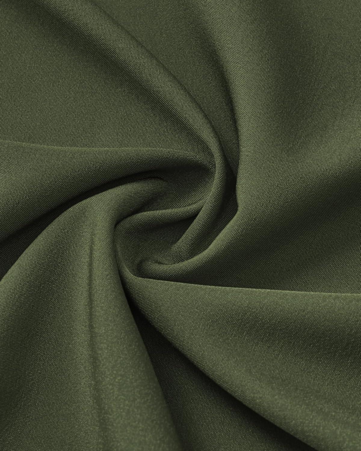 imageAlimens ampamp Gentle Mens Dress Shirts Stretch Long Sleeve Wrinkle Free Business Casual Button Down Shirt for WeddingArmy Green