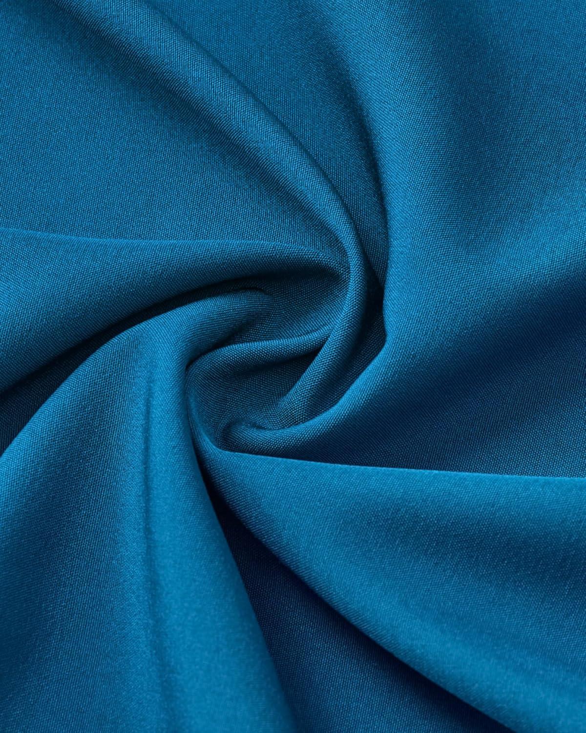 imageAlimens ampamp Gentle Mens Dress Shirts Stretch Long Sleeve Wrinkle Free Business Casual Button Down Shirt for WeddingPeacock Blue