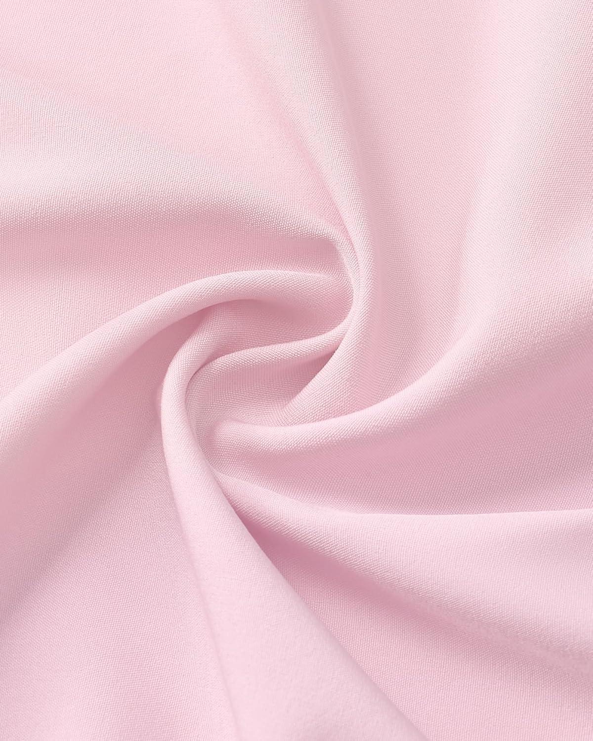 imageAlimens ampamp Gentle Mens Dress Shirts Stretch Long Sleeve Wrinkle Free Business Casual Button Down Shirt for WeddingPink