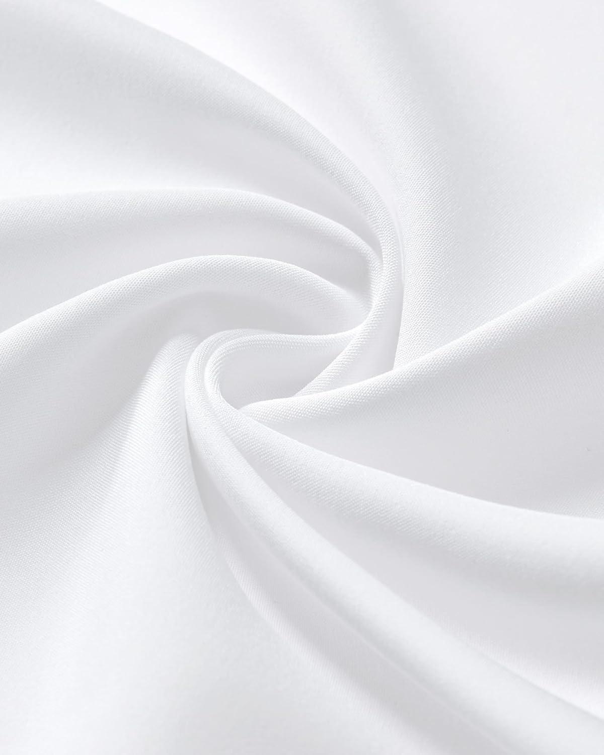 imageAlimens ampamp Gentle Mens Dress Shirts Stretch Long Sleeve Wrinkle Free Business Casual Button Down Shirt for WeddingWhite