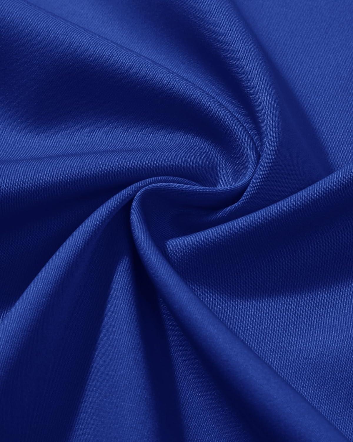 imageAlimens ampamp Gentle Mens Dress Shirts Transitional Weather Long Sleeve Stretch WrinkleFree Button Down TopRoyal Blue