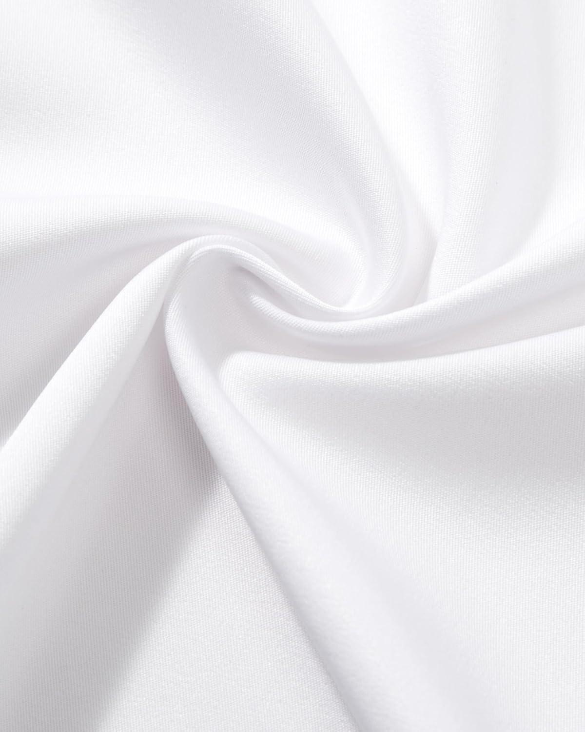 imageAlimens ampamp Gentle Mens Dress Shirts Transitional Weather Long Sleeve Stretch WrinkleFree Button Down TopWhite