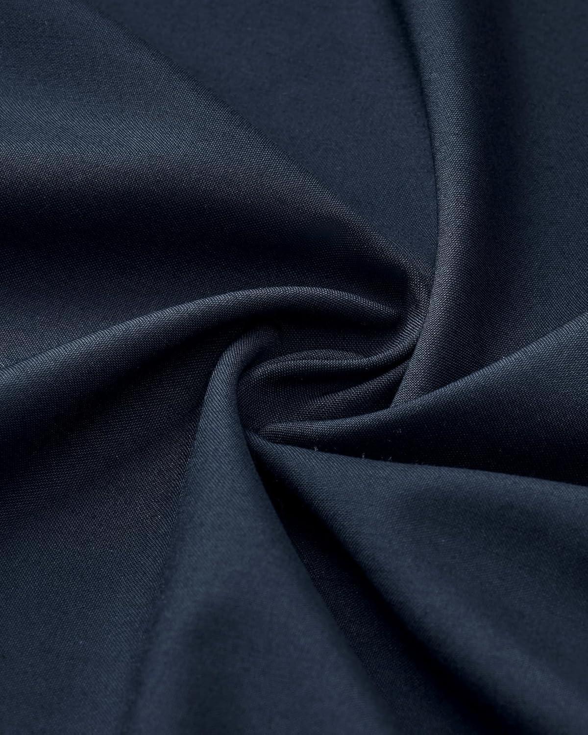 imageAlimens ampamp Gentle Mens Long Sleeve Dress Shirts Wrinkle Free Stretch Wedding Business Casual Button Down ShirtNavy Blue