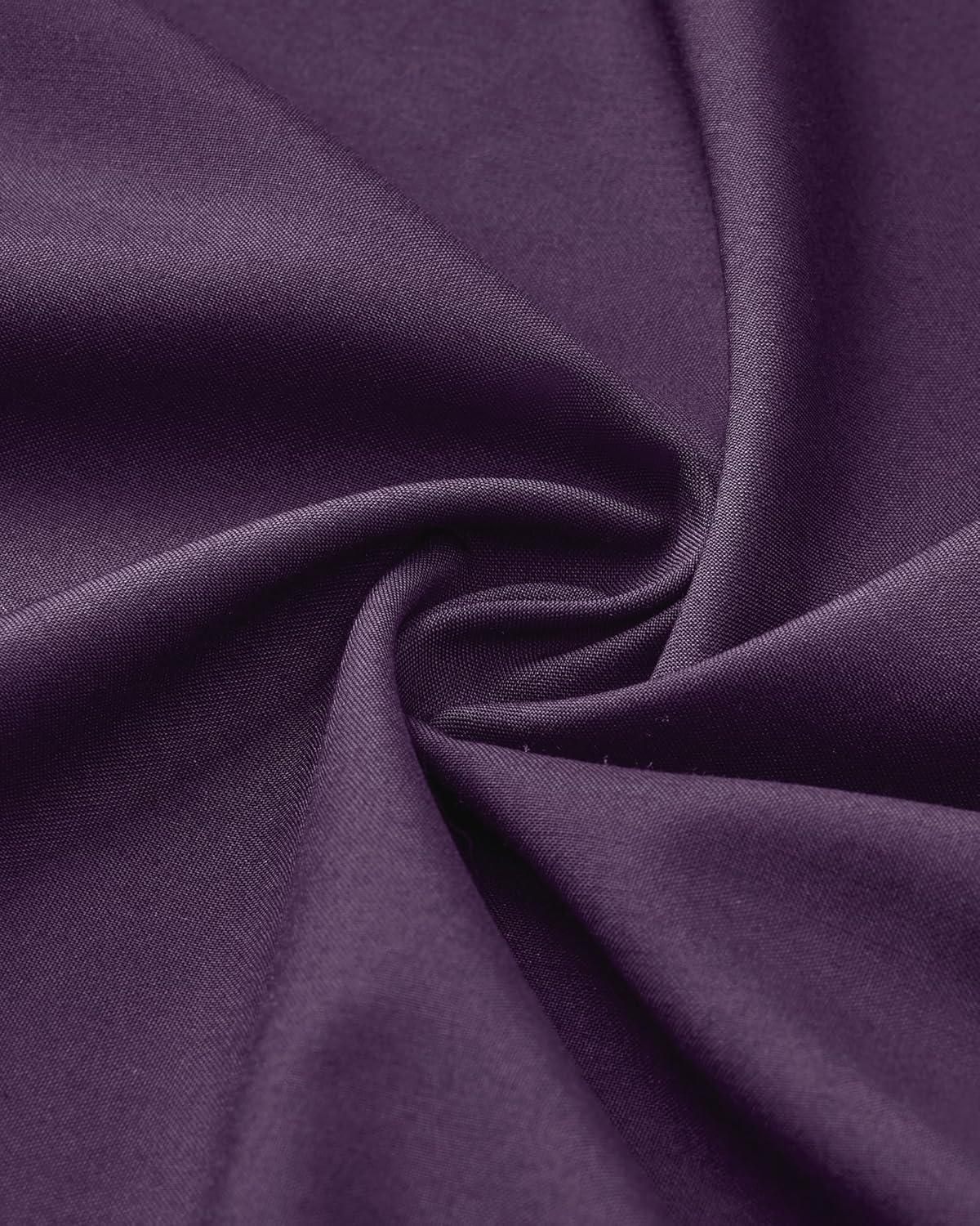 imageAlimens ampamp Gentle Mens Long Sleeve Dress Shirts Wrinkle Free Stretch Wedding Business Casual Button Down ShirtPurple