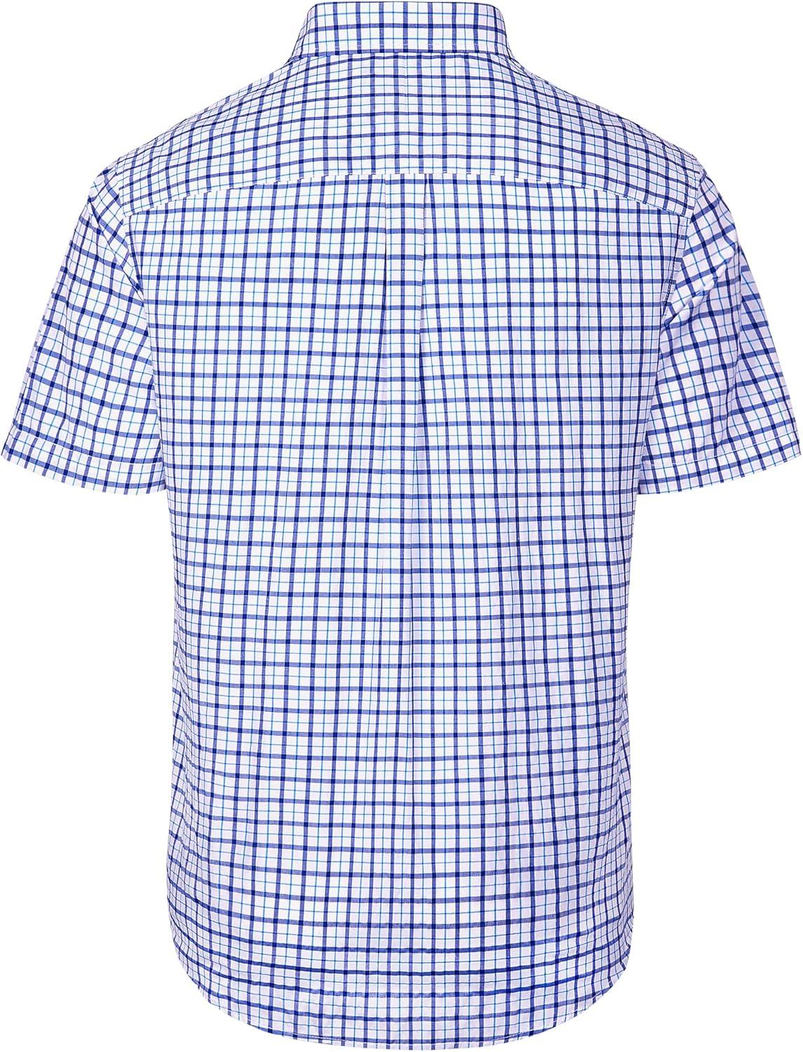 imageAlimens ampamp Gentle Mens Plaid Short Sleeve Button Down Shirts Cotton Regular Fit Casual Gingham ShirtsNavy Red Small Plaid