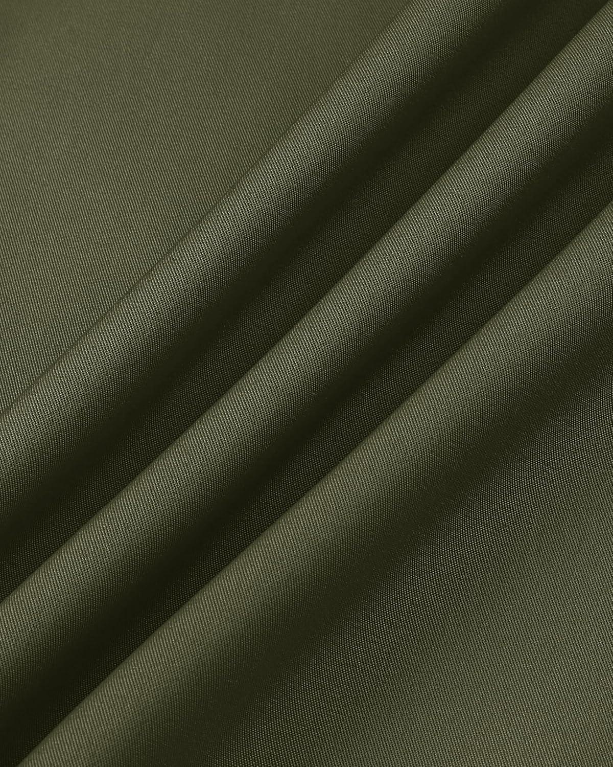 imageAlimens ampamp Gentle Mens Short Sleeve Dress Shirts Wrinkle Free Solid Casual Button Down Shirts with PocketArmy Green