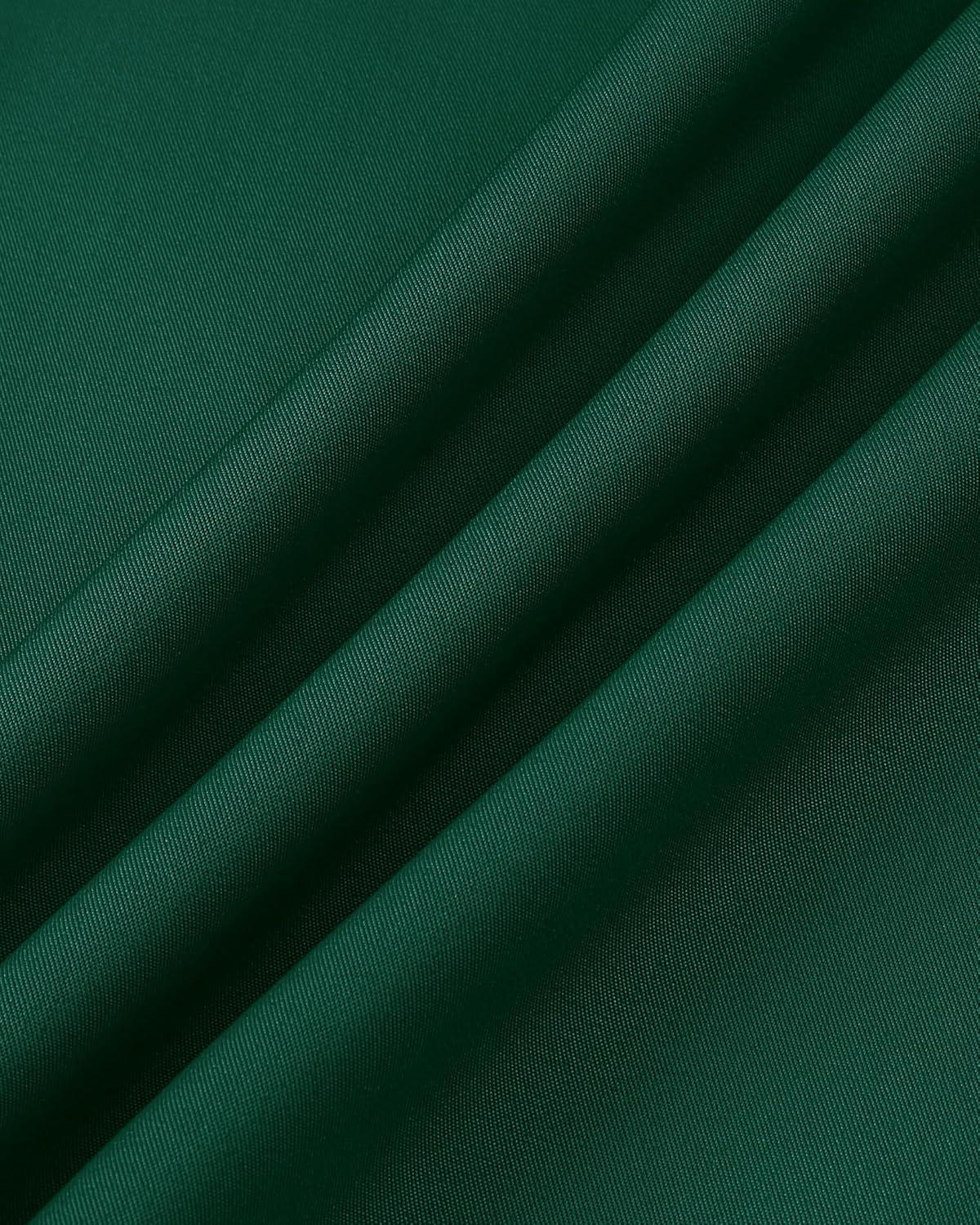 imageAlimens ampamp Gentle Mens Short Sleeve Dress Shirts Wrinkle Free Solid Casual Button Down Shirts with PocketHunter Green