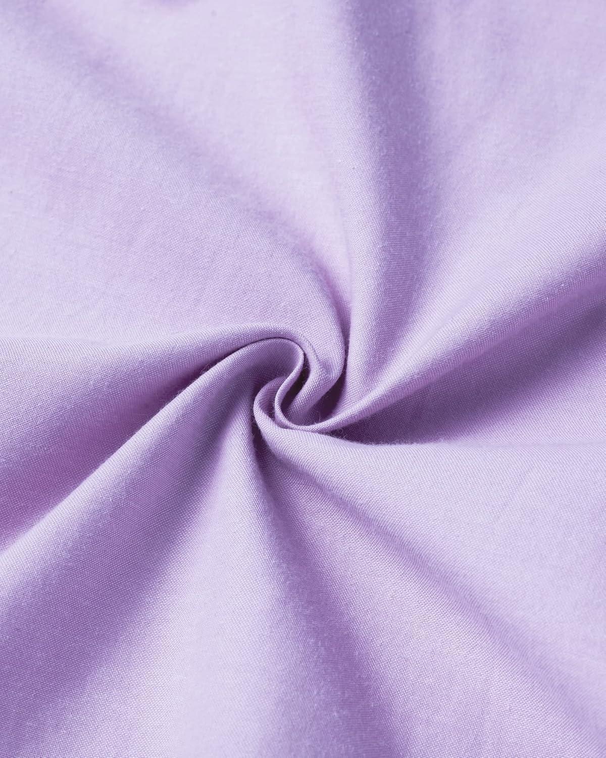 imageAlimens ampamp Gentle Mens Solid Oxford Shirt Long Sleeve Dress Shirt Work Casual Button Down Shirts with PocketPurple