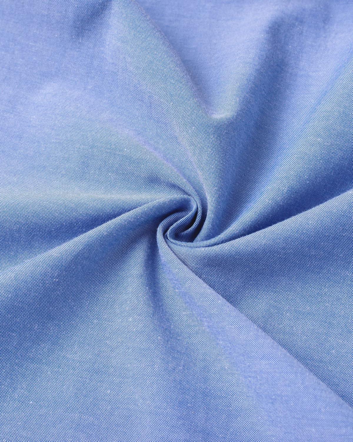 imageAlimens ampamp Gentle Mens Solid Oxford Shirt Long Sleeve Dress Shirt Work Casual Button Down Shirts with PocketUltramarine