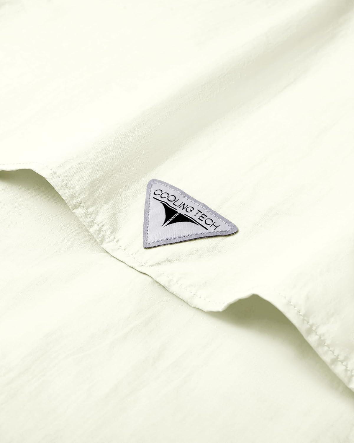 imageAlimens ampamp Gentle Short Sleeve Fishing Shirt Wicking Fabric Sun Protection Casual Button Down ShirtsBeige White