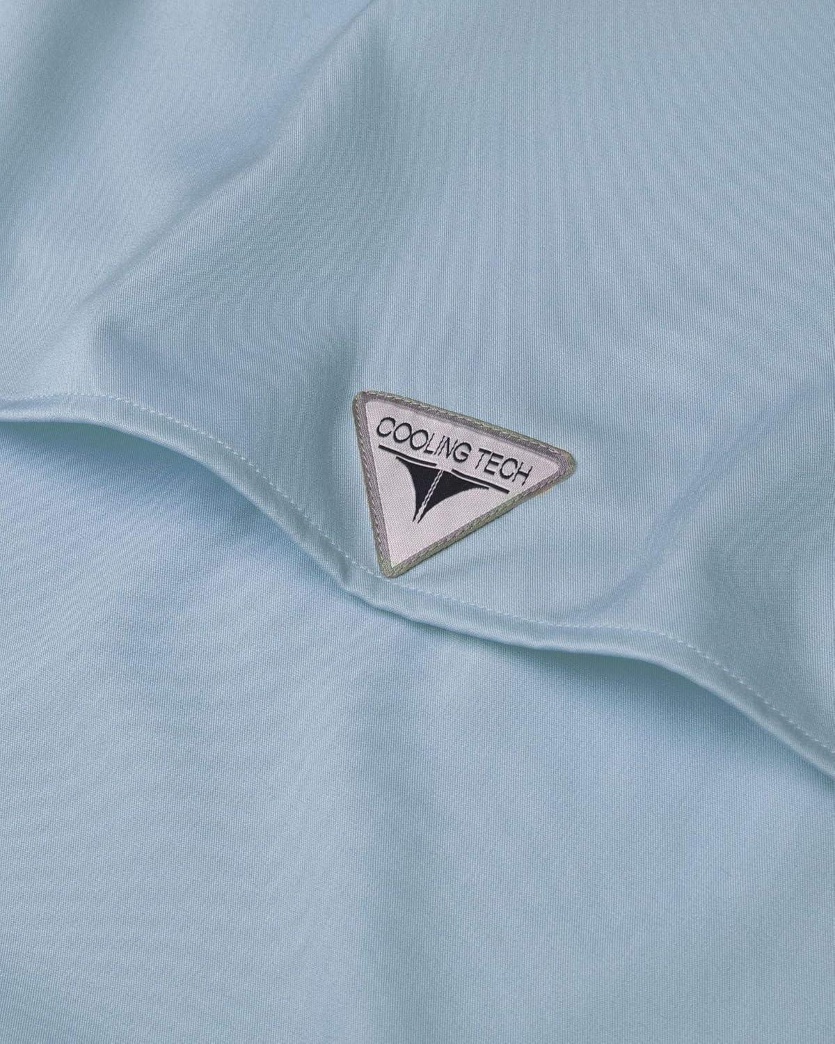 imageAlimens ampamp Gentle Short Sleeve Fishing Shirt Wicking Fabric Sun Protection Casual Button Down ShirtsBlue