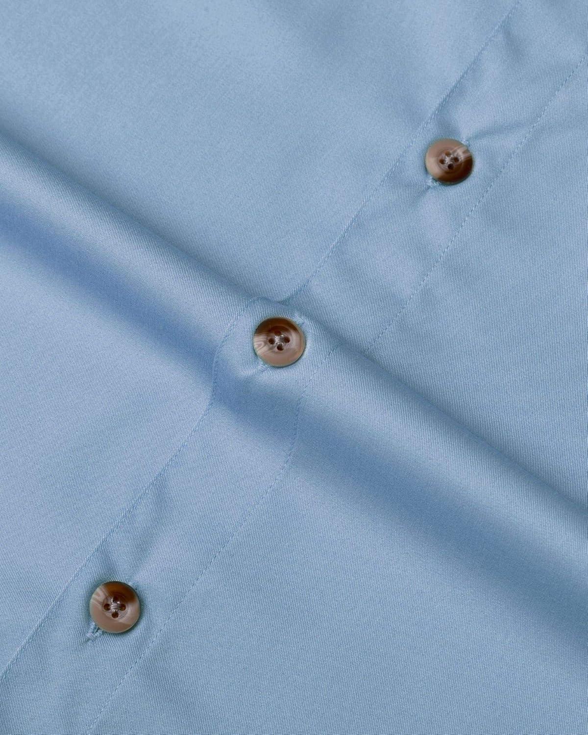 imageAlimens ampamp Gentle Short Sleeve Fishing Shirt Wicking Fabric Sun Protection Casual Button Down ShirtsBlue