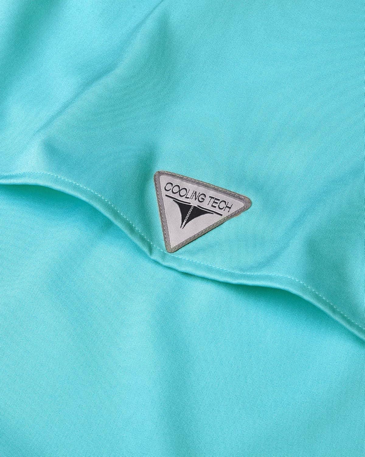 imageAlimens ampamp Gentle Short Sleeve Fishing Shirt Wicking Fabric Sun Protection Casual Button Down ShirtsBlue Green