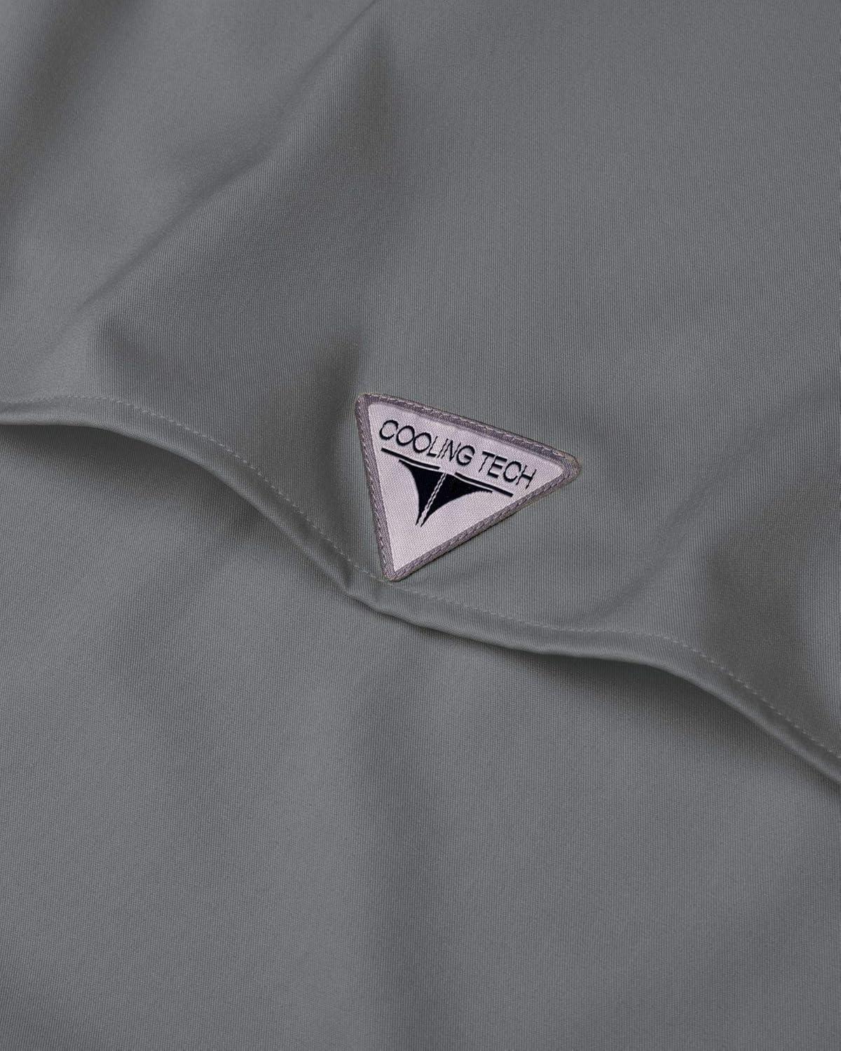 imageAlimens ampamp Gentle Short Sleeve Fishing Shirt Wicking Fabric Sun Protection Casual Button Down ShirtsDark Grey