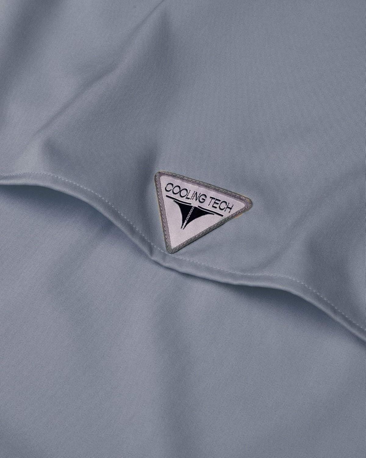 imageAlimens ampamp Gentle Short Sleeve Fishing Shirt Wicking Fabric Sun Protection Casual Button Down ShirtsGrey