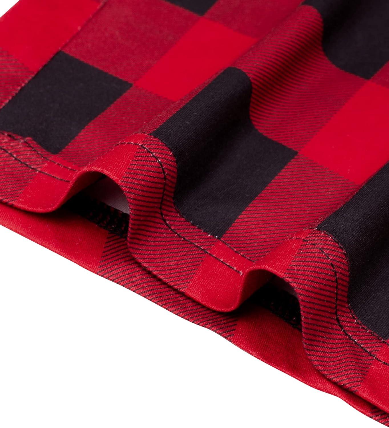 imageAlimens ampamp Gentle Womens Pajama Pants Plaid Stretch Comfy Lounge Pants Drawstring Waist Sleep Bottoms with PocketsAblackred