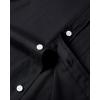 Alimens & Gentle Boys Long Sleeve Solid Button Down Oxford Shirt Collared Cotton Top with Chest Pocket(Black)