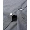 Alimens & Gentle Boys Long Sleeve Solid Button Down Oxford Shirt Collared Cotton Top with Chest Pocket(Light Grey)