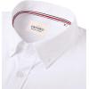 Alimens & Gentle Boys Long Sleeve Solid Button Down Oxford Shirt Collared Cotton Top with Chest Pocket(White)