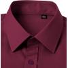 Alimens & Gentle French Cuff Regular Fit Dress Shirts (Cufflink Included)(Flex-red Flame)