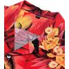 Alimens & Gentle Hawaiian Shirt for Men Summer Beach Casual Short Sleeve Button Down Shirts Printed Tropical Vacation Shirts(1609 Red)