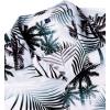 Alimens & Gentle Hawaiian Shirt for Men Summer Beach Casual Short Sleeve Button Down Shirts Printed Tropical Vacation Shirts(Black White Palm)