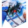 Alimens & Gentle Hawaiian Shirt for Men Summer Beach Casual Short Sleeve Button Down Shirts Printed Tropical Vacation Shirts(Blue Sky)