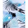 Alimens & Gentle Hawaiian Shirt for Men Summer Beach Casual Short Sleeve Button Down Shirts Printed Tropical Vacation Shirts(Blue White Palm)