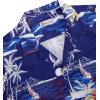 Alimens & Gentle Hawaiian Shirt for Men Summer Beach Casual Short Sleeve Button Down Shirts Printed Tropical Vacation Shirts(Bright Blue Beach)