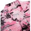 Alimens & Gentle Hawaiian Shirt for Men Summer Beach Casual Short Sleeve Button Down Shirts Printed Tropical Vacation Shirts(Pink Beach)