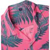 Alimens & Gentle Hawaiian Shirt for Men Summer Beach Casual Short Sleeve Button Down Shirts Printed Tropical Vacation Shirts(Pink Blue)