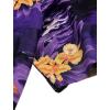 Alimens & Gentle Hawaiian Shirt for Men Summer Beach Casual Short Sleeve Button Down Shirts Printed Tropical Vacation Shirts(Purple)
