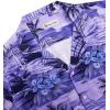 Alimens & Gentle Hawaiian Shirt for Men Summer Beach Casual Short Sleeve Button Down Shirts Printed Tropical Vacation Shirts(Purple Beach)