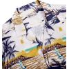 Alimens & Gentle Hawaiian Shirt for Men Summer Beach Casual Short Sleeve Button Down Shirts Printed Tropical Vacation Shirts(White Yellow Beach)