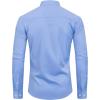Alimens & Gentle Men’s Banded Collar Dress Shirts Wrinkle Free Long Sleeve Mandarin Collar Button Down Shirt(Blue)