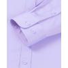 Alimens & Gentle Men’s Banded Collar Dress Shirts Wrinkle Free Long Sleeve Mandarin Collar Button Down Shirt(Lilac)