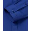 Alimens & Gentle Men’s Banded Collar Dress Shirts Wrinkle Free Long Sleeve Mandarin Collar Button Down Shirt(Royal Blue)