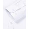 Alimens & Gentle Men’s Banded Collar Dress Shirts Wrinkle Free Long Sleeve Mandarin Collar Button Down Shirt(White)