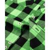 Alimens & Gentle Men’s Button Down Regular Fit Long Sleeve Plaid Flannel Casual Shirts(Bright Green Black Plaid)