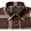 Alimens & Gentle Men’s Button Down Regular Fit Long Sleeve Plaid Flannel Casual Shirts(Brown Yellow Plaid)